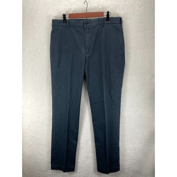 Brooks Brothers‎ Pants Mens 36X34 Navy Advantage Chino Clark Flat Front Cotton - Picture 1 of 9